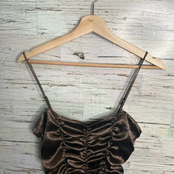 Urban outfitters small brown ruched dress  NWT - Picture 4 of 12